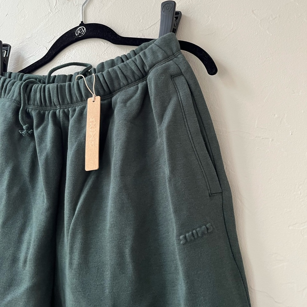 SKIMS COTTON FLEECE CLASSIC STRAIGHT LEG PANTS SPRUCE S M - Picture 7 of 7